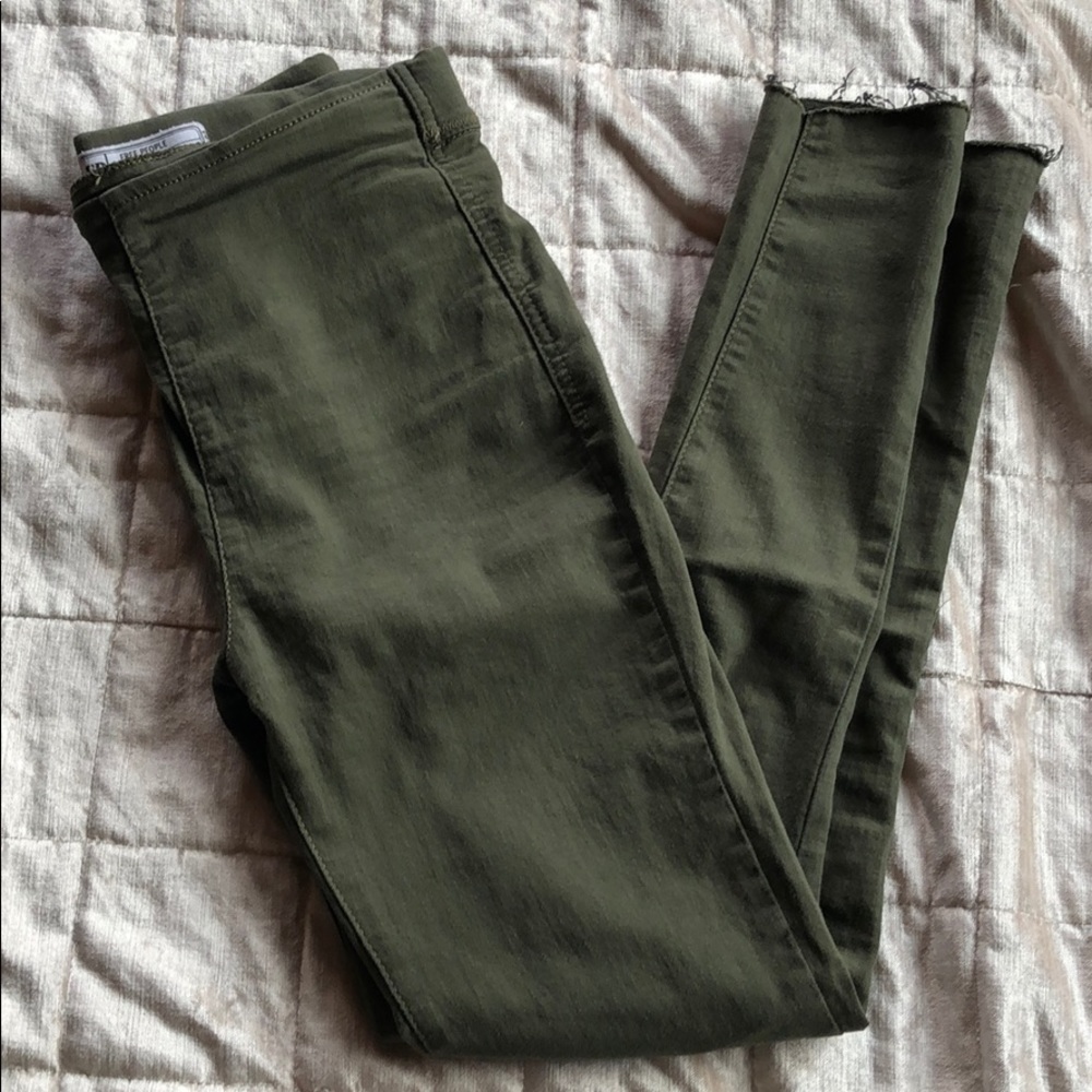 Hunter Green Free People Jeggings / Skinny Jeans